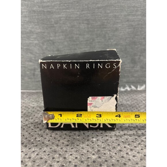 Dansk Silverplated Napkin Rings Set Of 4 In Box Polished Finish Stylish Dining - Picture 8 of 9